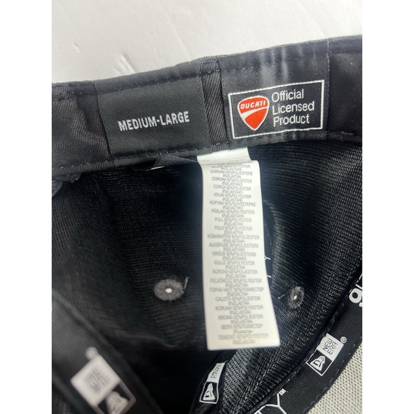 Ducati Corse Logo Hat Gray Black Red SnapBack New Era Officially Licensed M / L - Picture 6 of 6